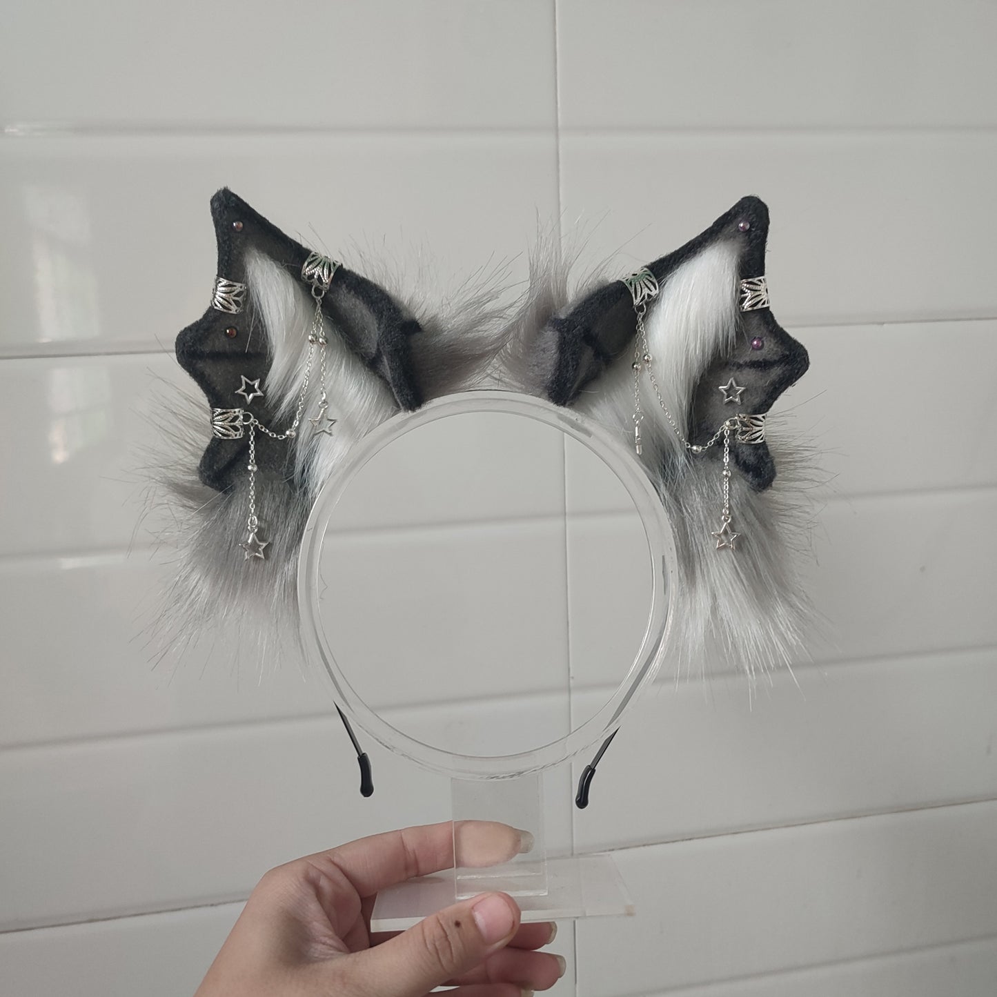 Cosplay Bat Ears Kit Halloween Cosplay Bat Headband Hairband Cosplay Animal Costume Accessories Custom Ears